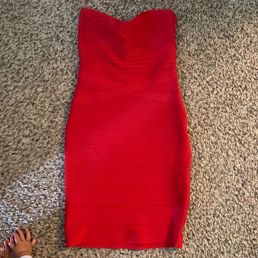 Red bandage dress